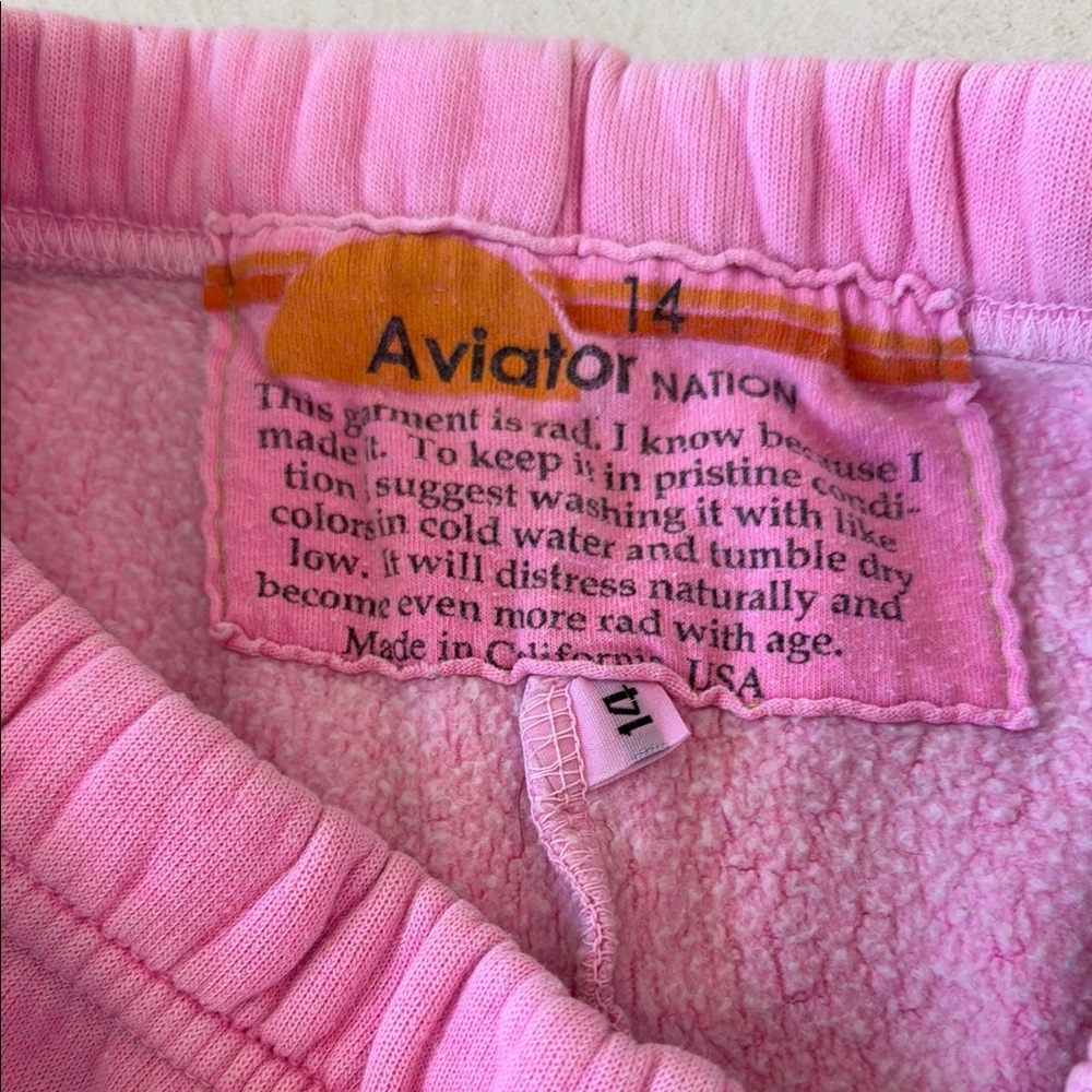 Aviator Nation Light Pink Fleece Pants